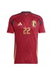 Belgia Jeremy Doku #22 Fotballdrakt Hjemme Klær EM 2024 Korte ermer